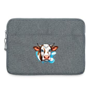 Alpine Cow Charm - Laptop bag 15" - heather grey - Front