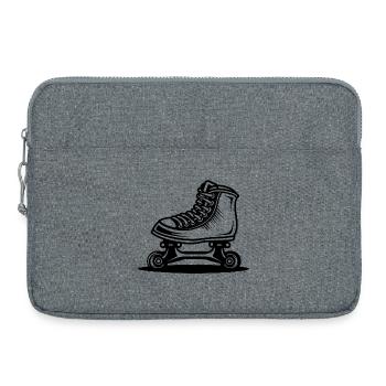 Dessin de patins à roulettes - Sacoche pour ordinateur portable 15 pouces - gris chiné - Devant