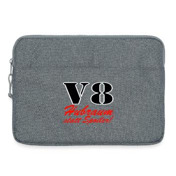 V8 Hubraum statt Spoiler ......................... - Laptoptasche 15" - Grau meliert - Vorne