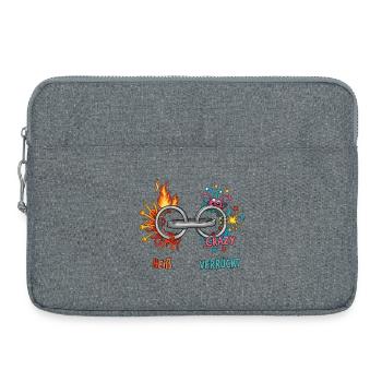 Hot & Crazy - Laptop bag 15" - heather grey - Front