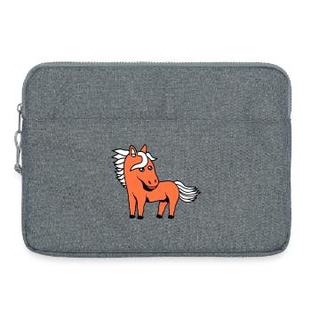 Horse Cute Pony Foal Horse Girl Cute Comic - Laptop bag 15" - heather grey - Front