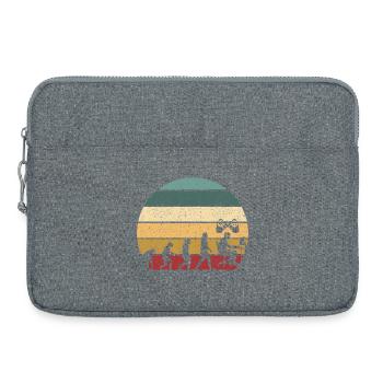 Gamer Game Videospiel Blaubeere Vintage Gaming - Laptoptasche 15" - Grau meliert - Vorne