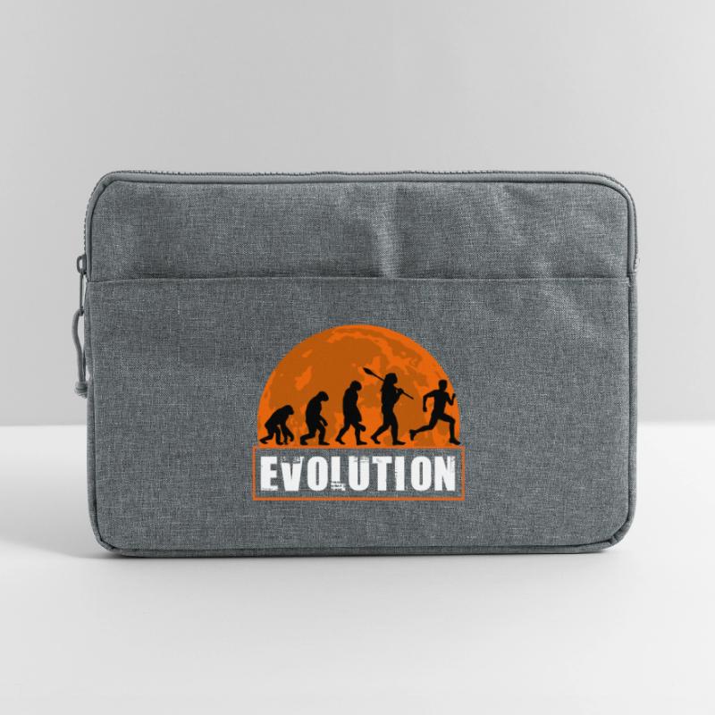 Running Man Evolution Funny Runner Tee Marathon Laptop bag 15"