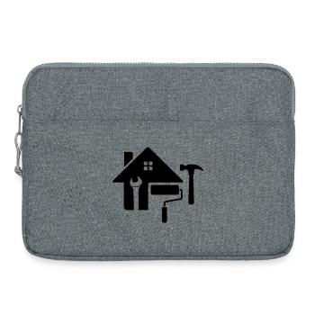Craftsman Logo – Hammer, Key & Paint Roller - Laptop bag 15" - heather grey - Front