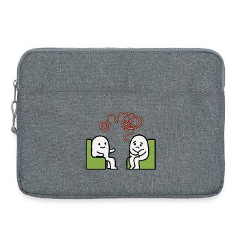 Psychotherapie – Psyche Illustration - Laptoptasche 15" - Grau meliert - Vorne