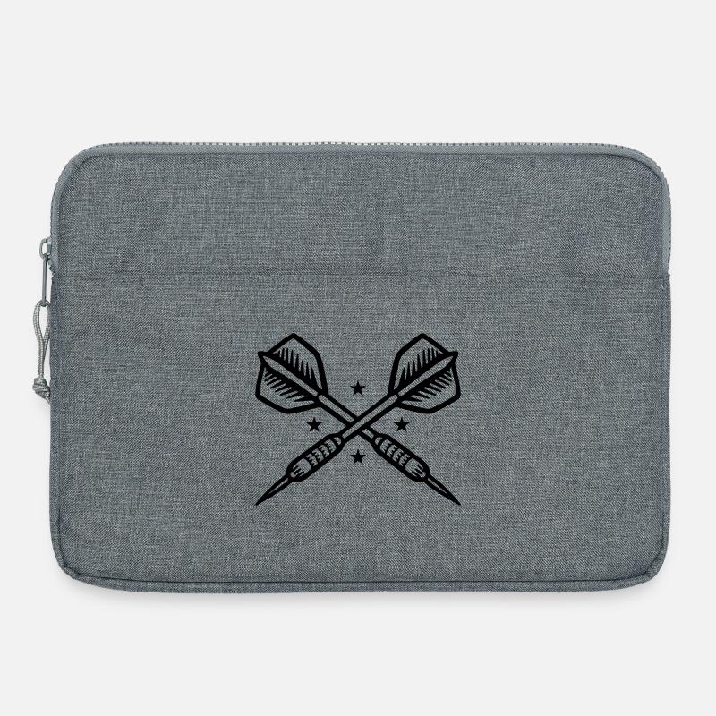 Icône de fléchettes - Sacoche pour ordinateur portable 15 pouces - gris chiné