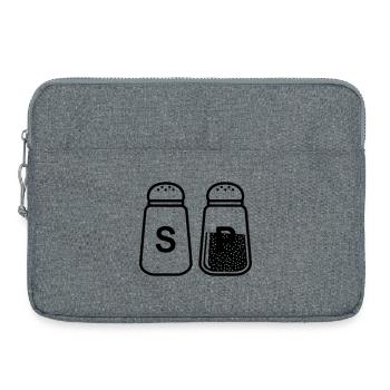 Salt and Pepper Shaker Set - Laptop bag 15" - heather grey - Front