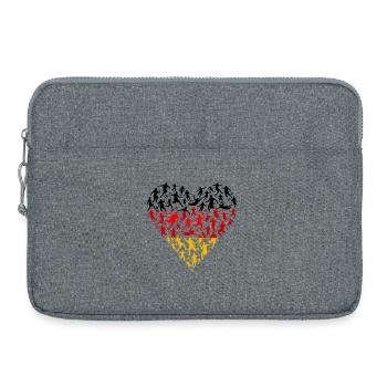 Fußball Herz Deutschland – Footballeur - Sacoche pour ordinateur portable 15 pouces - gris chiné - Devant