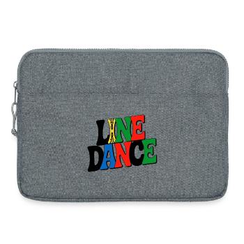 Line Dance Love - Laptop bag 15" - heather grey - Front