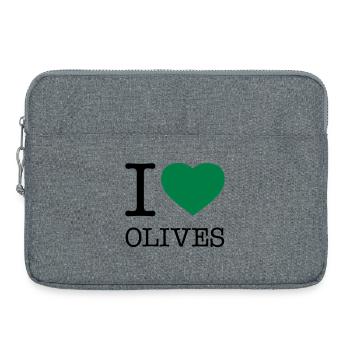 I LOVE OLIVES Oliven - Laptoptasche 15" - Grau meliert - Vorne