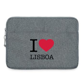 I LOVE LISBON, Lisbon, Lisbon, Portugal - Laptop bag 15" - heather grey - Front