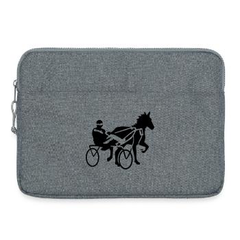 Trabrennen Pferderennen Traber - Laptoptasche 15" - Grau meliert - Vorne