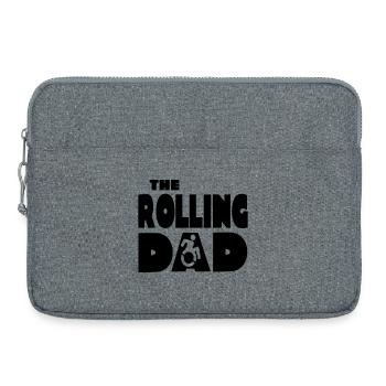 The Rolling Dad in a Wheelchair, Dad # - Laptop bag 15" - heather grey - Front
