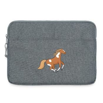 horse - Laptop bag 15" - heather grey - Front