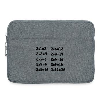 Table de multiplication deux - Sacoche pour ordinateur portable 15 pouces - gris chiné - Devant