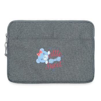 Ours en peluche mignon - Sacoche pour ordinateur portable 15 pouces - gris chiné - Devant