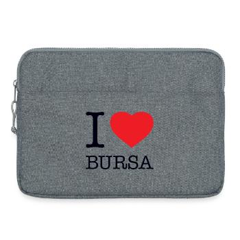 I LOVE BURSA - Laptoptasche 15" - Grau meliert - Vorne