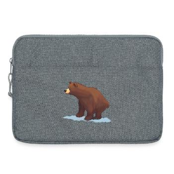Braunbär (Gemälde) - Laptoptasche 15" - Grau meliert - Vorne