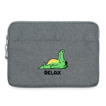 Crocodile relax - Laptop bag 15" - heather grey - Front