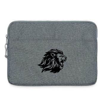 Le roi des animaux (noir) - Sacoche pour ordinateur portable 15 pouces - gris chiné - Devant
