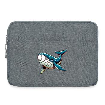 Whale - Laptop bag 15" - heather grey - Front