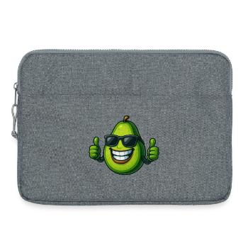 Avocat frais Pouces vers le haut Joie d’été Plaisir - Sacoche pour ordinateur portable 15 pouces - gris chiné - Devant