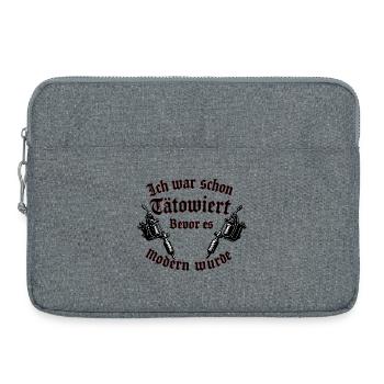 Ich war schon tätowiert, bevor es modern wurde - Laptoptasche 15" - Grau meliert - Vorne