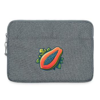 Helle tropische Papaya - Laptoptasche 15" - Grau meliert - Vorne