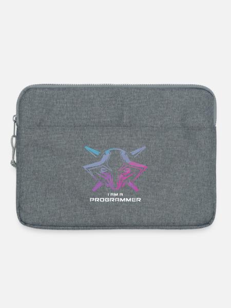 Futuristische Cyborg-Programmierer-Kunst - Laptoptasche 15" - Grau meliert