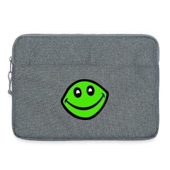 Frog Toad Smiles Funny Comic Happy Cool - Laptop bag 15" - heather grey - Front
