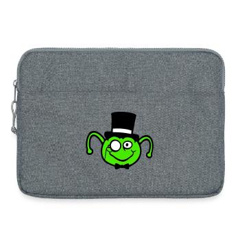 Mr. Caterpillar Top Hat Monocle Bow Tie Gentleman Empire - Laptop bag 15" - heather grey - Front