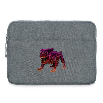 Dinosaure Squelette Néon Fluo - Sacoche pour ordinateur portable 15 pouces - gris chiné - Devant