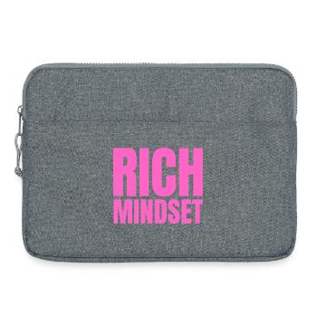 Rich Mindset motivation succès attitude - Sacoche pour ordinateur portable 15 pouces - gris chiné - Devant
