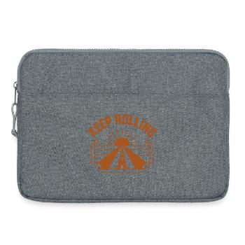 Keep Rolling – Immer weiterfahren - Laptoptasche 15" - Grau meliert - Vorne