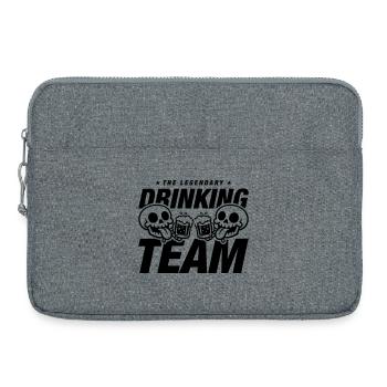 Drinking Team Skelett Bier - Laptoptasche 15" - Grau meliert - Vorne
