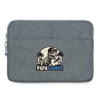 Papasaurus – Cool T-Rex Father Design - Sacoche pour ordinateur portable 15 pouces - gris chiné - Devant