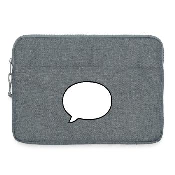 Sprechblase Comic selbst gestalten personalisieren - Laptoptasche 15" - Grau meliert - Vorne