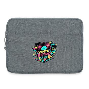 Club Rétro du Vinyle - Sacoche pour ordinateur portable 15 pouces - gris chiné - Devant