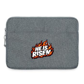 He is risen Flames Vintage - Laptop bag 15" - heather grey - Front