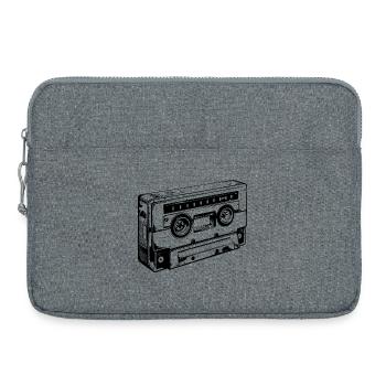 Cassette rétro - Sacoche pour ordinateur portable 15 pouces - gris chiné - Devant