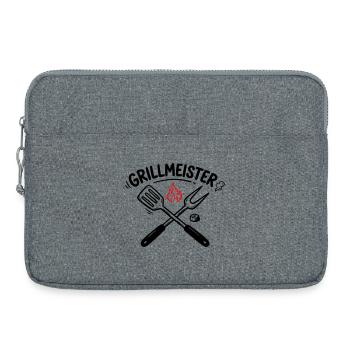 Grillmeister BBQ Grillen Pitmaster Männer - Laptoptasche 15" - Grau meliert - Vorne