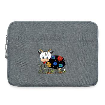 Vache - Sacoche pour ordinateur portable 15 pouces - gris chiné - Devant