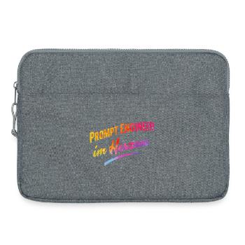 Prompt Engineer im Herzen - Laptoptasche 15" - Grau meliert - Vorne