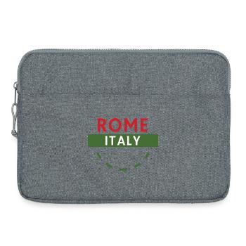 Rome, Italie, Banner Tee - Sacoche pour ordinateur portable 15 pouces - gris chiné - Devant