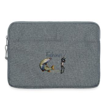 Fishing - Laptoptasche 15" - Grau meliert - Vorne