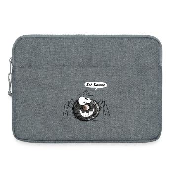 Ich Spinne - Smile - Spinnen - Schwarz - Lachen - Laptoptasche 15" - Grau meliert - Vorne