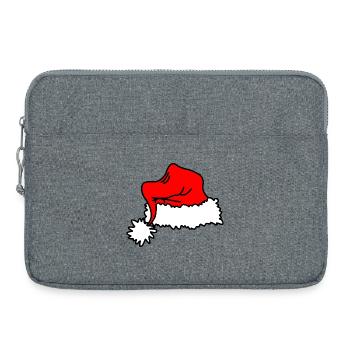 Chapeau de Noël rouge - Sacoche pour ordinateur portable 15 pouces - gris chiné - Devant