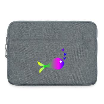 SARDINE. FISCH. APRILSCHERZ. OSTERN. MEER - Laptoptasche 15" - Grau meliert - Vorne