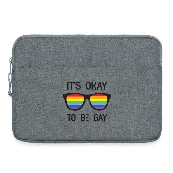 Mois de la fierté - C’est normal d’être gay - Sacoche pour ordinateur portable 15 pouces - gris chiné - Devant