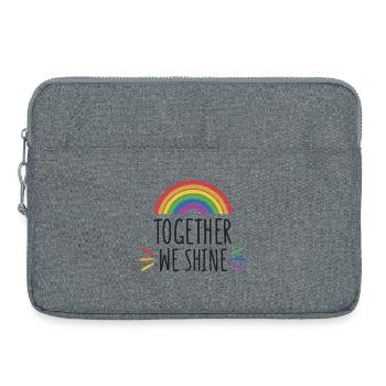 Pride Month - Gemeinsam glänzen wir - Laptoptasche 15" - Grau meliert - Vorne